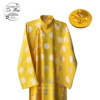 Áo dài khăn đóng nam vải gấm Thái Tuấn - MÀU VÀNG