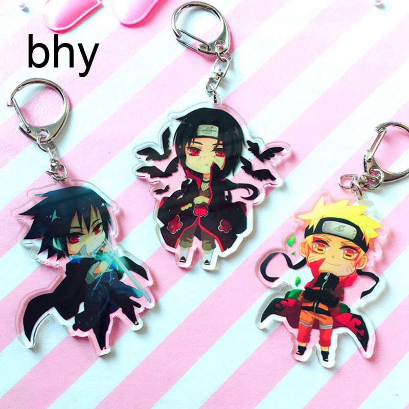 Móc Khóa Kim Loại Hình Naruto Sakura Kakashi Itachi