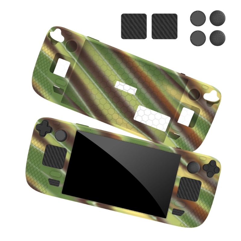 Vỏ Bọc Bằng Silicon Cho Máy Chơi Game Hơi Nước Kèm 4 Nắp Đậy Tiện Dụng