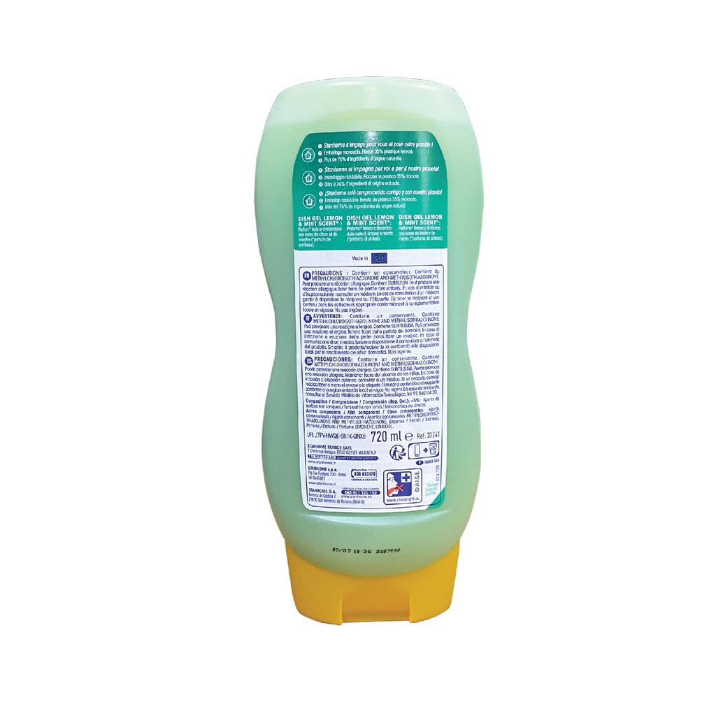 Gel rửa bát chuyên dụng cho máy rửa bát hương chanh bạc hà all in one Stanhome dish gel 720ml