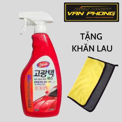 Dưỡng bóng dàn áo xe Carex - TẶNG KHĂN LAU MADE IN KOREA