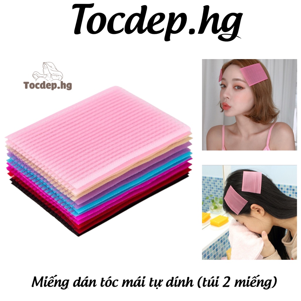 Miếng dán tóc mái tự dính (túi 2 miếng) cố định tóc Trang điểm, Rửa mặt tiện lợi Tocdep.hg