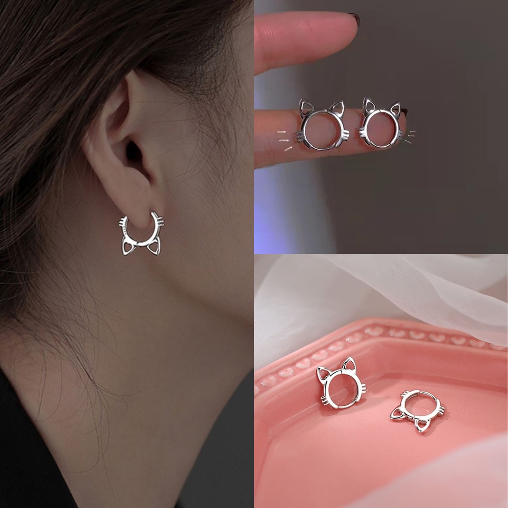 Khuyên Tai Hình Chú Mèo Đơn Giản Thời Trang