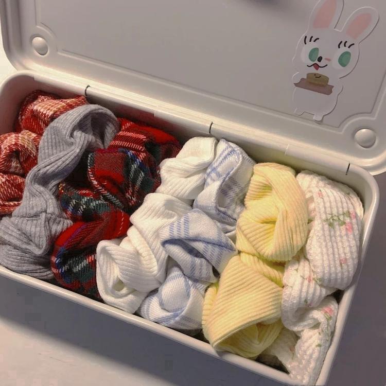 Dây Buộc Tóc Họa Tiết Ca Rô Phong Cách Hàn Quốc Xinh Xắn Dành Cho Nữ