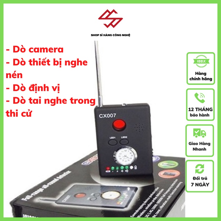 Máy phát hiện camera quay trộm và máy ghi âm nghe lén cx007