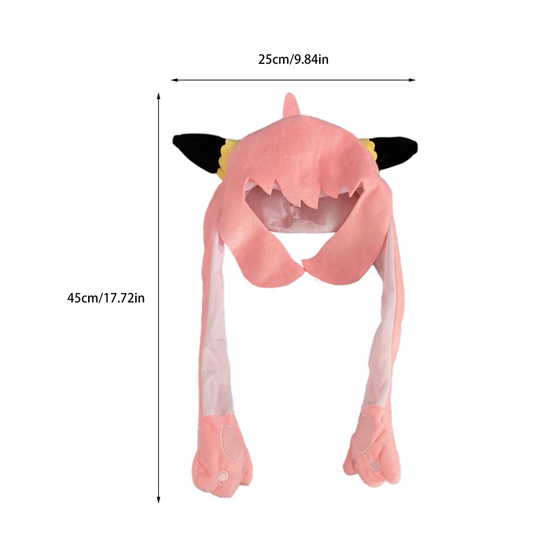 Aasleaty Đồ Chơi Búp Bê Nhồi Bông Trong Phim Hoạt Hình SPY x FAMILY Anya Forger Đội Mũ Tai Di Chuyển Được Làm Quà Tặng