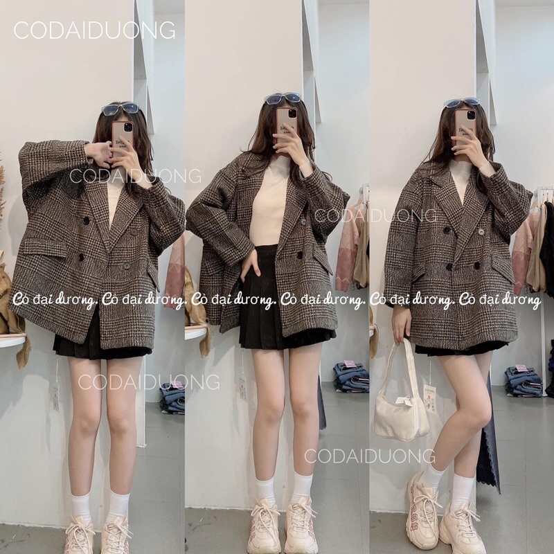 áo dạ kẻ tiêu túi nắp | BigBuy360 - bigbuy360.vn