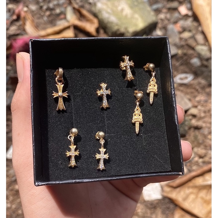 Bông tai Chrome hearts bạc 925