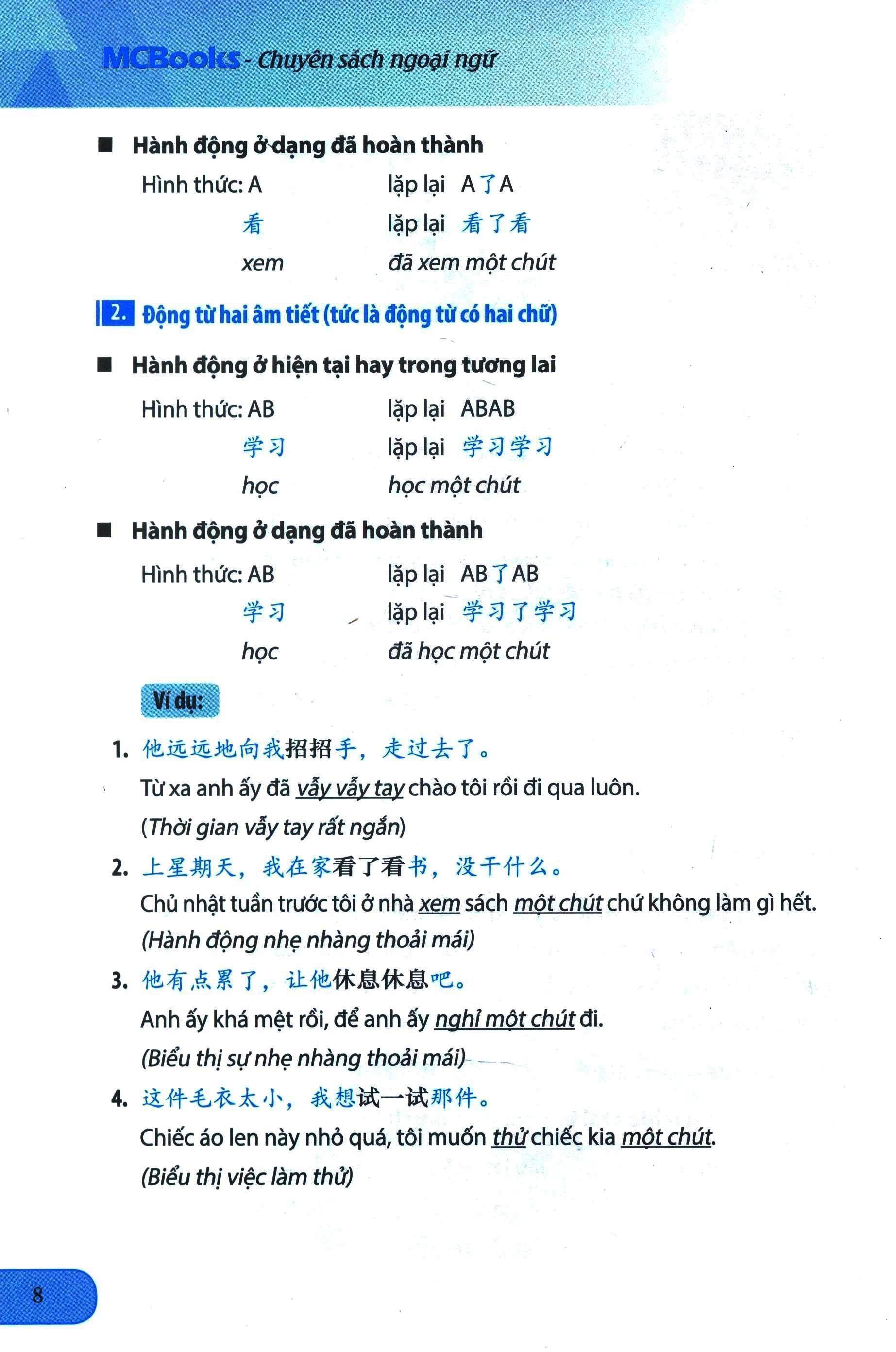 Sách Giáo Trình Ngữ Pháp Tiếng Hán Hiện Đại - Sơ Trung Cấp (Tái Bản 2020)