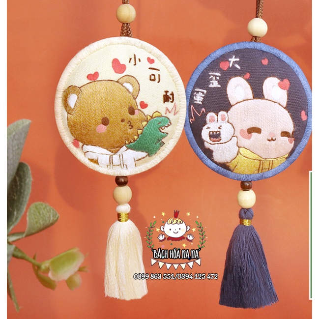 DIY Túi Thơm Họa Tiết Thêu Thủ Công Xinh Xắn Giải trí tình yêu，Hàn tay Tự Thêu - Bách hóa Na Na Handmade