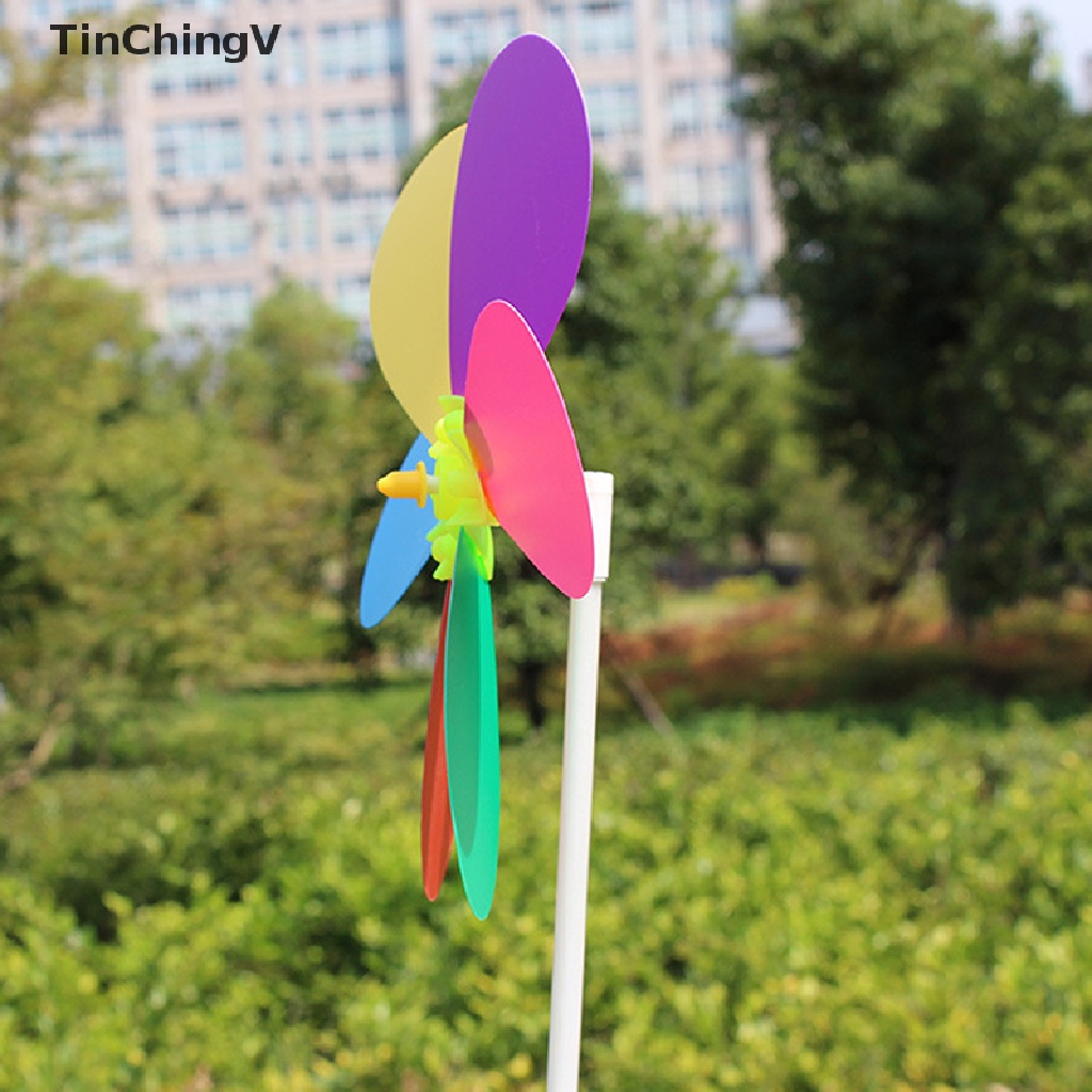 Túi 2 Chong Chóng Hoa Màu Cầu Vồng Trang Trí Sân Vườn