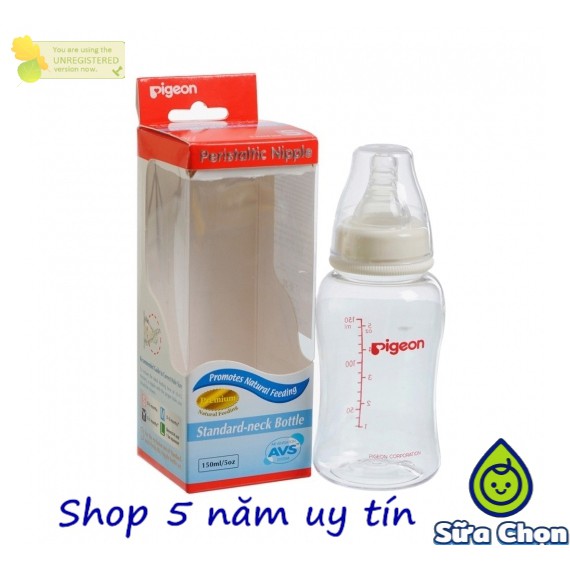 Bình sữa cổ hẹp Pigeon 150~250ml