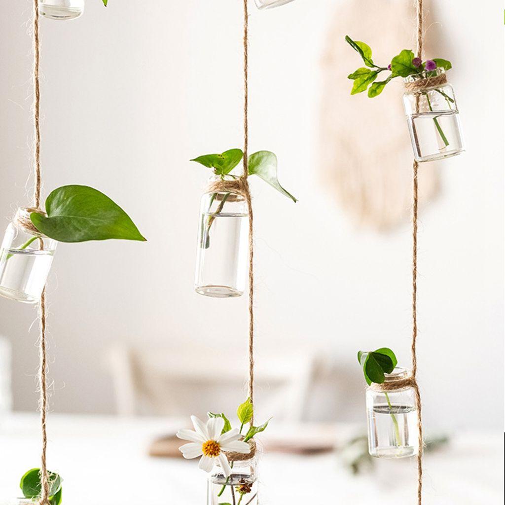 Bình Thủy Tinh Trồng Cây Thủy Canh Mini Kèm Chuông Gió Sáng Tạo Dùng Làm Đạo Cụ Chụp Ảnh