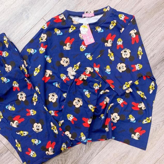 Đồ Bộ Pijama Thun Cotton Tay Ngắn Quần Lửng Họa Tiết Hoạt Hình Dễ Thương Tặng Kèm Túi P2