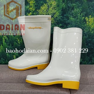 Ủng nhựa trắng đế vàng 287 (có tem chính hãng)