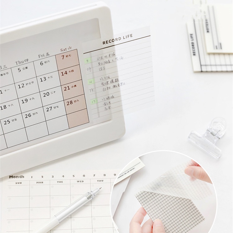 Set 50 Giấy Ghi Chú Trong Suốt Tiện Dụng Cho Học Sinh