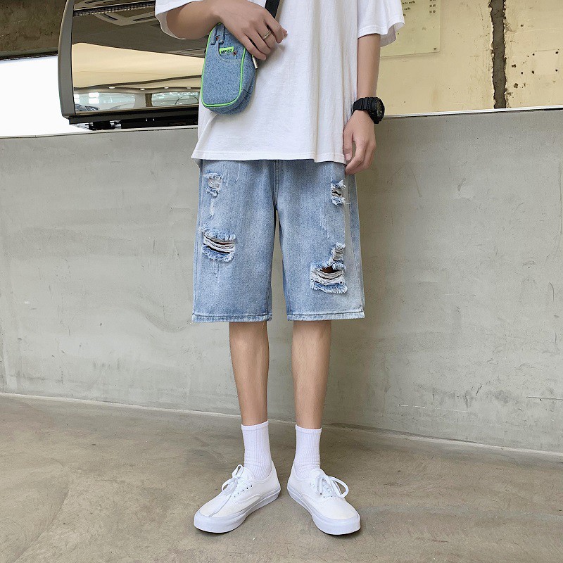 Quần Short Jean Rách Unisex Nam Nữ Siêu CHất | BigBuy360 - bigbuy360.vn