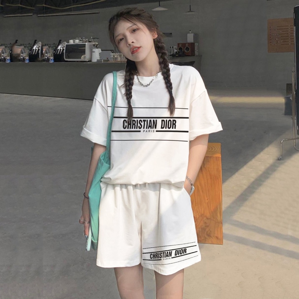 Set Quần Áo Di.or Form Rộng Hàng VNXK Chất Thun Cotton Thoáng Mát