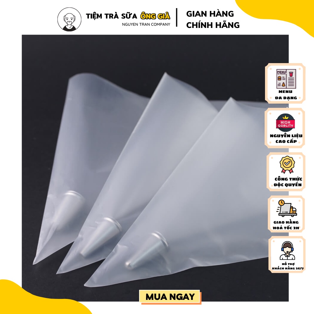 Set 10 Túi Đựng Bơ/ Túi Bắt Kem 22x30 dày dặn - Phân phối bởi Tiệm Trà Sữa Ông Già