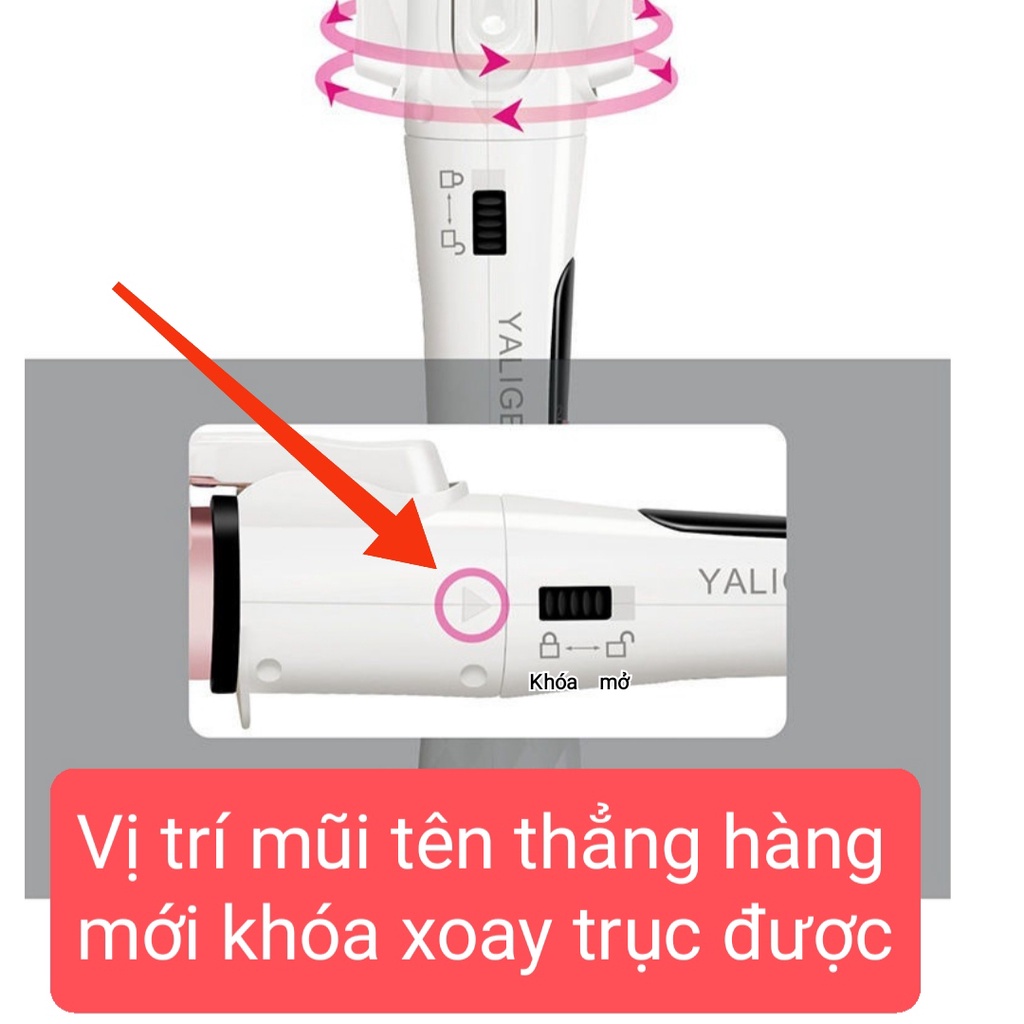 Máy uốn tóc Yalige cao cấp 3 kích thước uốn tóc tạo kiểu nhanh chóng