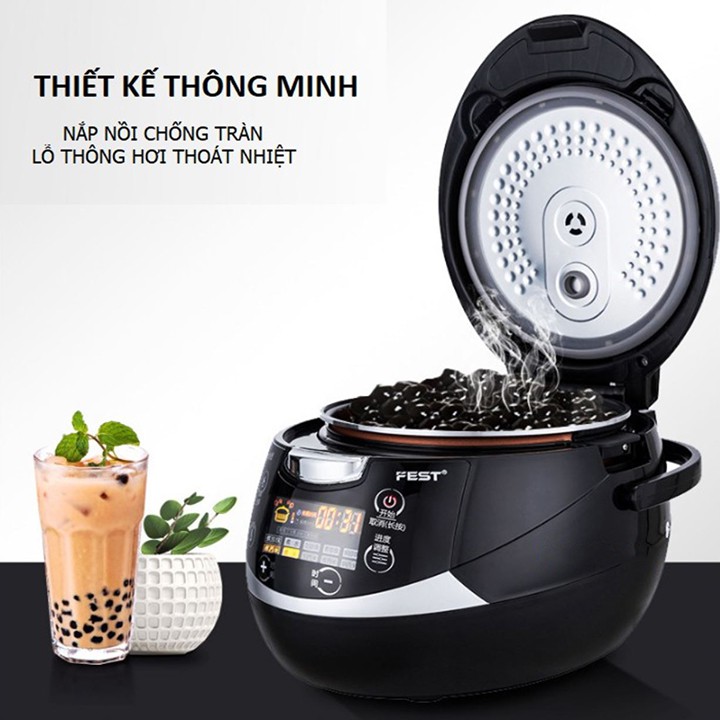 Nồi Nấu Trân Châu Tự Động Làm Trà Sữa FEST 5L