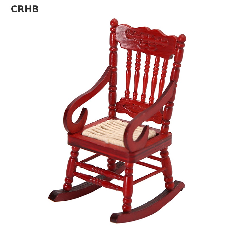 Mô Hình Ghế Gỗ Mini Tỉ Lệ 1 / 12 Trang Trí Nhà Búp Bê Mới