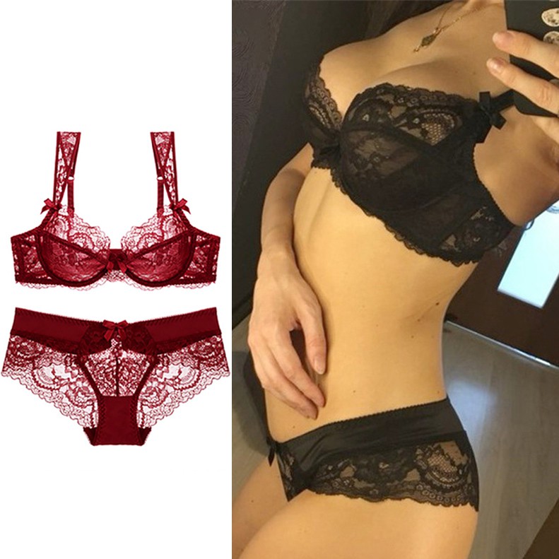 Set đồ lót Varsbaby thiết kế dạng ren xuyên thấu phong cách gợi cảm cho nữ | BigBuy360 - bigbuy360.vn