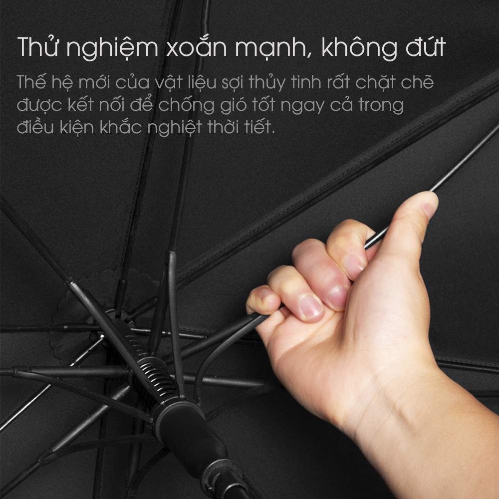 Ô dù che mưa cao cấp tán rộng 27 inch Nason Umbrella Khung sợi thủy tinh chống lật bền bỉ NASPN UMBRELLA