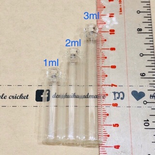 Chai nước mẫu thử 1ml, 2ml, 3ml .combo 100 chai