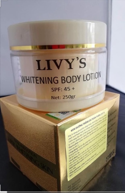 Kem Body Whitening Livy's Thái Lan Vàng SPF 45+++, 250g | BigBuy360 - bigbuy360.vn