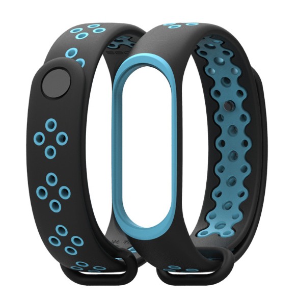 Dây đeo thay thế Miband 4 / Miband 5 kiểu dáng thể thao 2 màu sinh động Nike