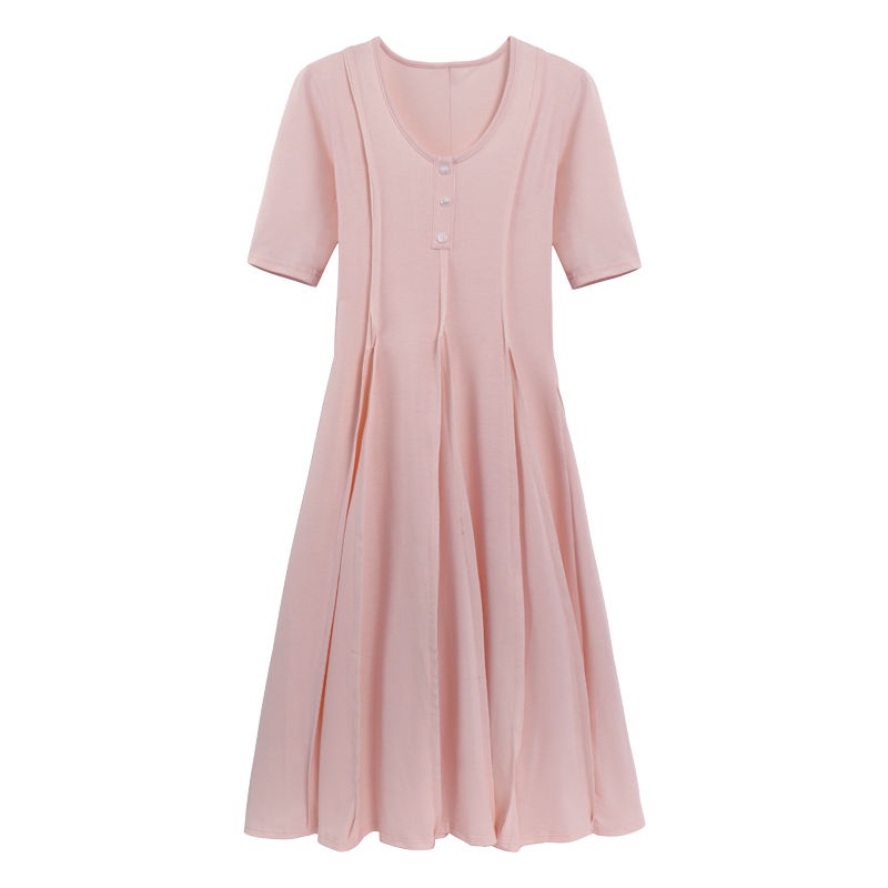 Đầm Dáng Chữ A Màu Hồng Thiết Kế Mỏng Xinh Xắn Thời Trang Dành Cho Nữ