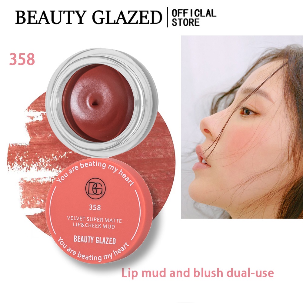 Trang điểm Son Môi và Má Blusher Matte môi son dưỡng môi Bùn Dài lâu dài và không thấm nước và blusher Cosme B83