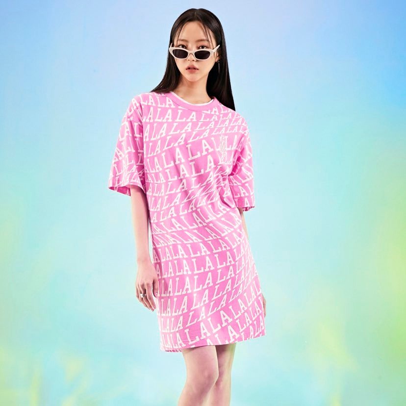 Đầm Suông M.LB, Mẫu Hoa Văn Chữ LA, Thoáng Mát, Hàng VNXK, Mã D20