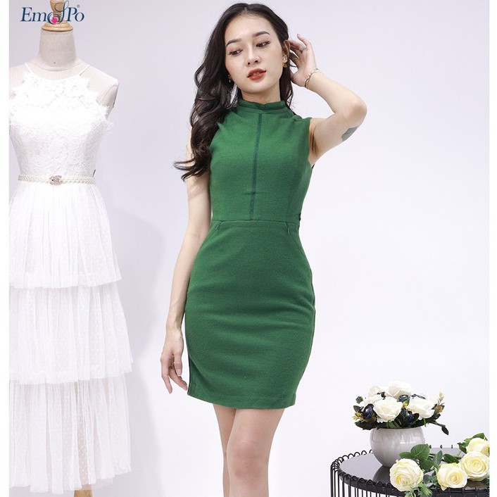 Đầm ôm sát nách cổ trụ Emspo DS1940