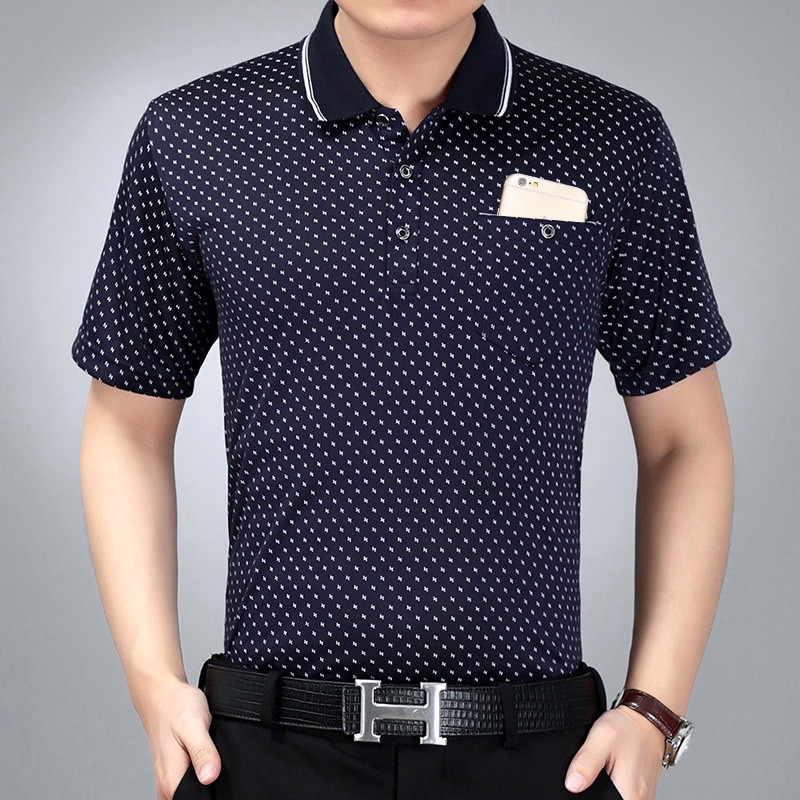 Áo thun nam trung niên cộc tay chất đẹp vải mềm mịn ảnh thật tự chụp | BigBuy360 - bigbuy360.vn