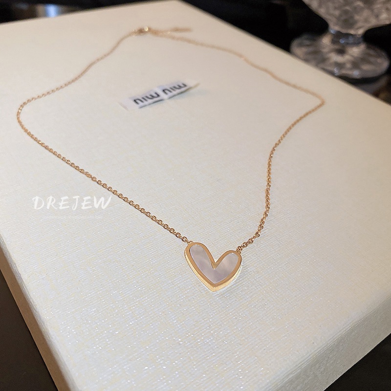 DREJEW Dây Chuyền Bằng Thép Titan Thiết Kế Đơn Giản Sang Trọng Phong Cách Nhật Hàn