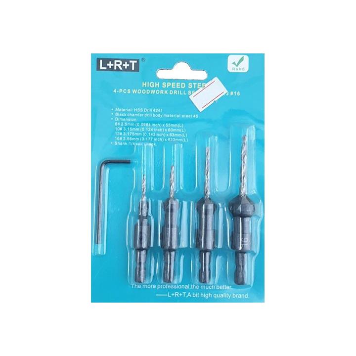 2.5-3.56mm Bộ mũi khoan gỗ đuôi lục giác 4 chi tiết