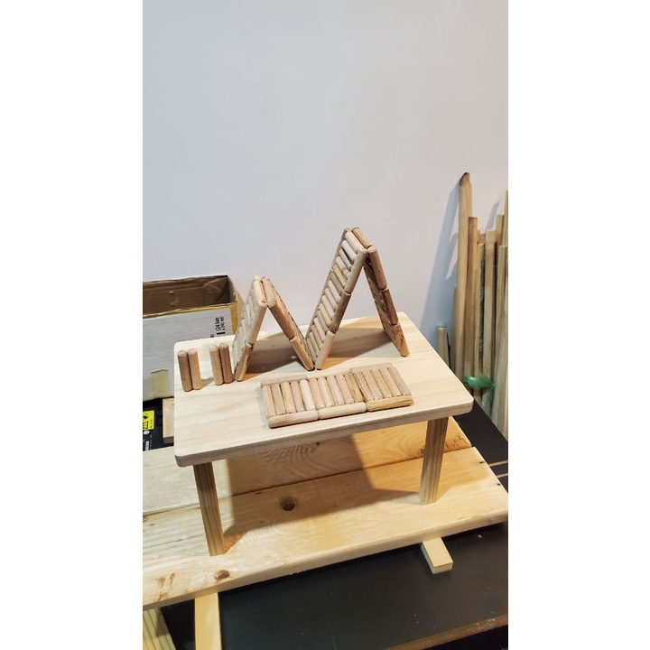 Cầu Thang Chốt Gỗ Cho Hamster Handmade Kích thước 8cm/12cm/16cm