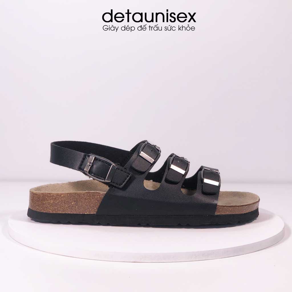 Giày sandal quai hậu đế trấu chiến binh 3 khóa Detaunisex SATA31D