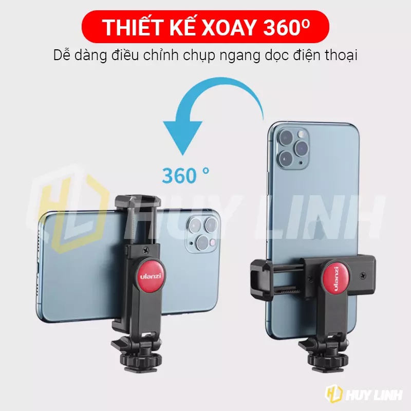 Kẹp giá điện thoại Ulanzi ST06 - Xoay 360 độ rất tiện lợi