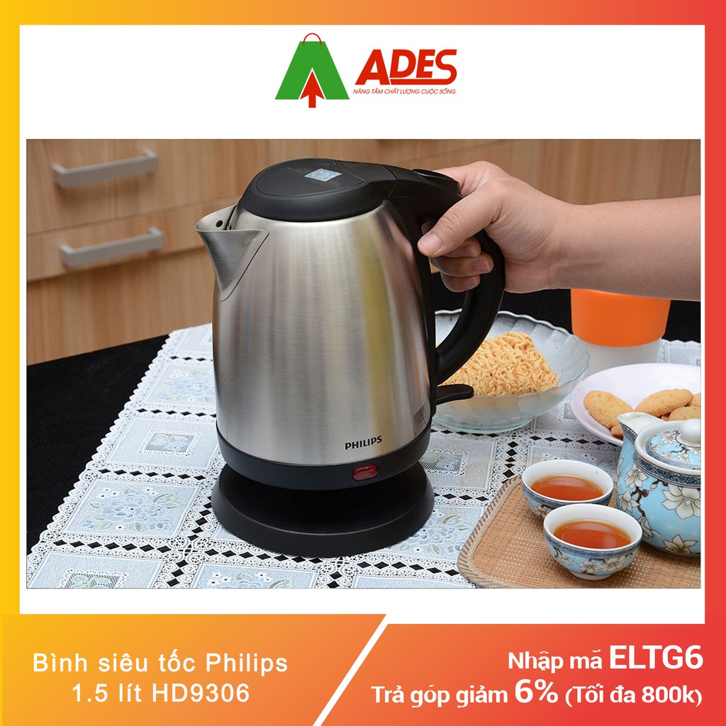 Bình siêu tốc Philips 1.5 lít HD9306