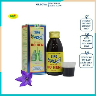 Siro Ho Hen PQA thông thoáng đường thở cho người ho hen Oleova RD19