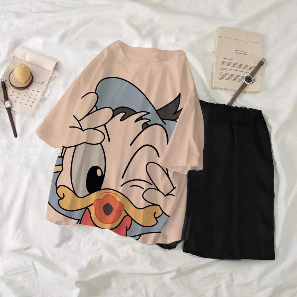 Set đồ bộ hoạt hình ❤️ Bộ mặc nhà Cartoon VỊT DONALD form rộng Unisex nam nữ Molly Fashion