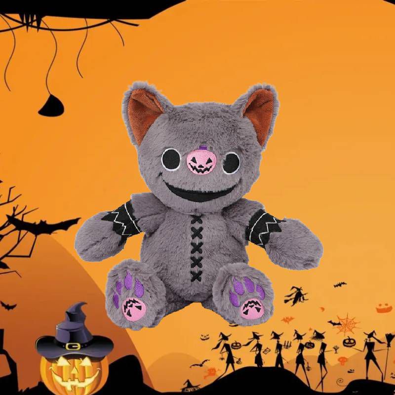Thú Nhồi Bông Mềm Mại Hình Mèo Và Bí Ngô Trang Trí Halloween