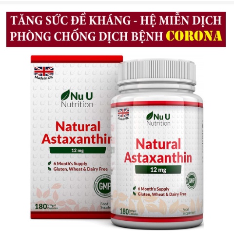 VIÊN UỐNG CHỐNG LÃO HOÁ ASTAXANTHIN 12MG NUU NUTRITION 180 VIÊN TẠI WHEYSINHVIEN.COM