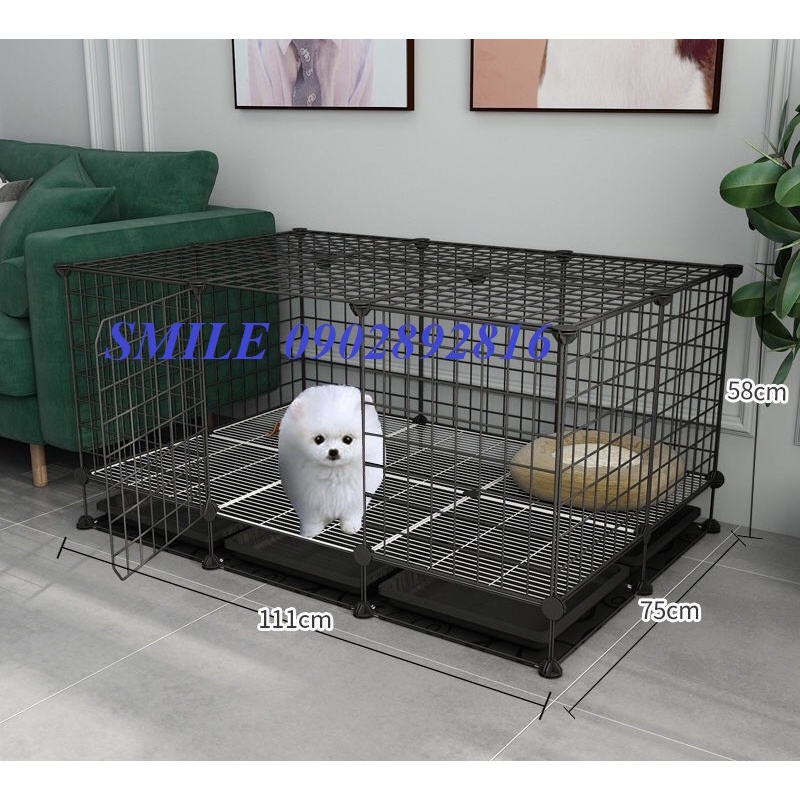 [TẶNG BÚA GỖ] COMBO CHUỒNG, LỒNG LƯỚI THÉP LOẠI LỚN 1,1M DÀNH CHO CHÓ MÈO THÚ CƯNG ĐA NĂNG