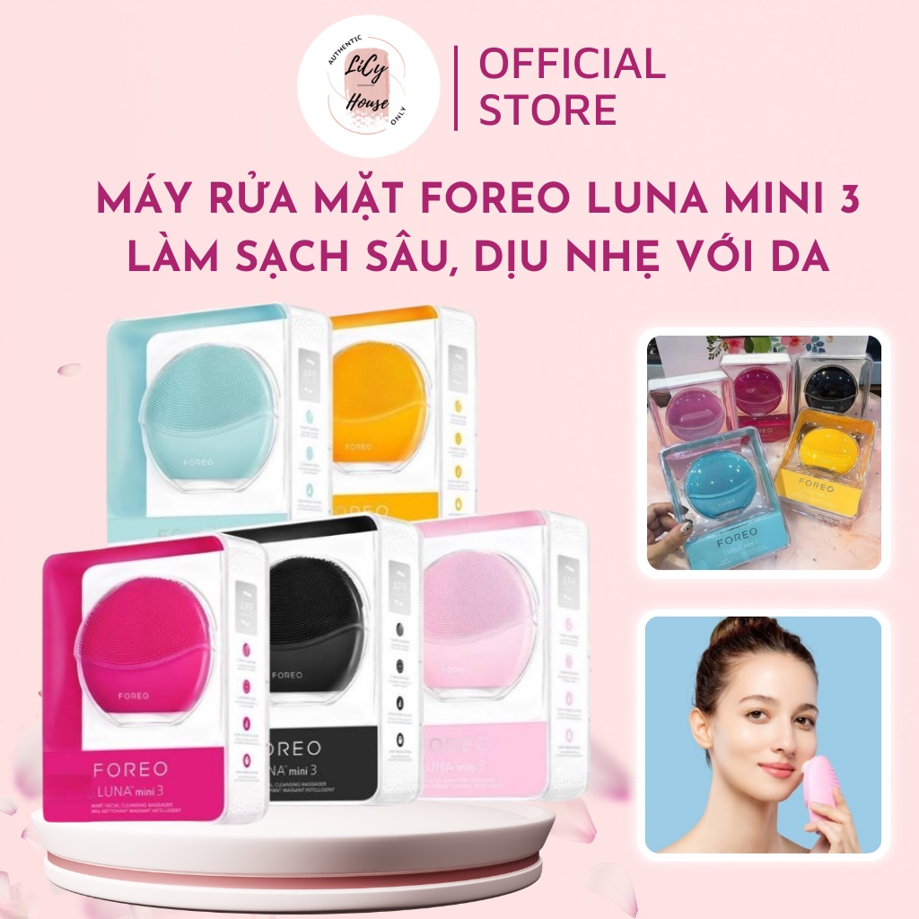 Máy rửa mặt Foreo luna mini 3 bảo hành chính hãng 2 năm