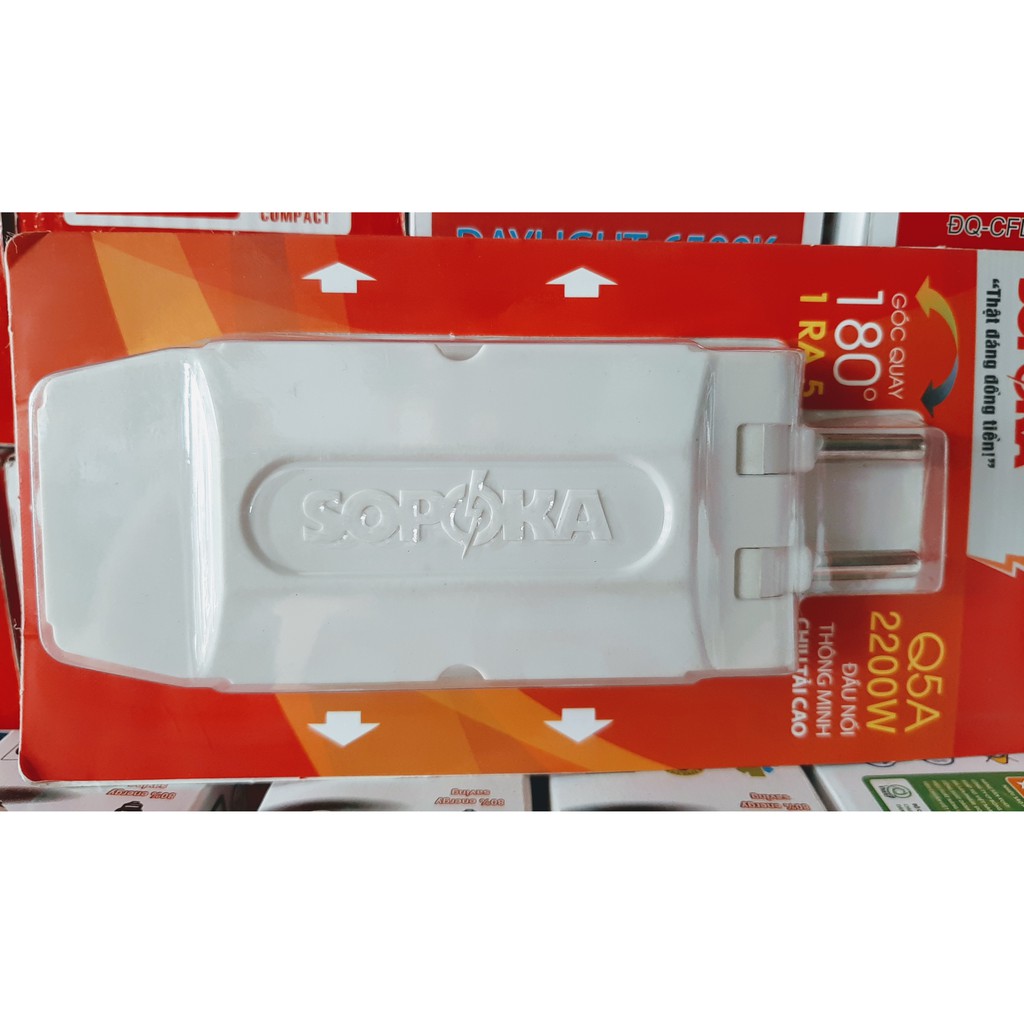 Đầu Nối Chia Ổ Cắm 1 Ra 3, 1 Ra 5 Chịu Tải Cao SOPOKA 2200W