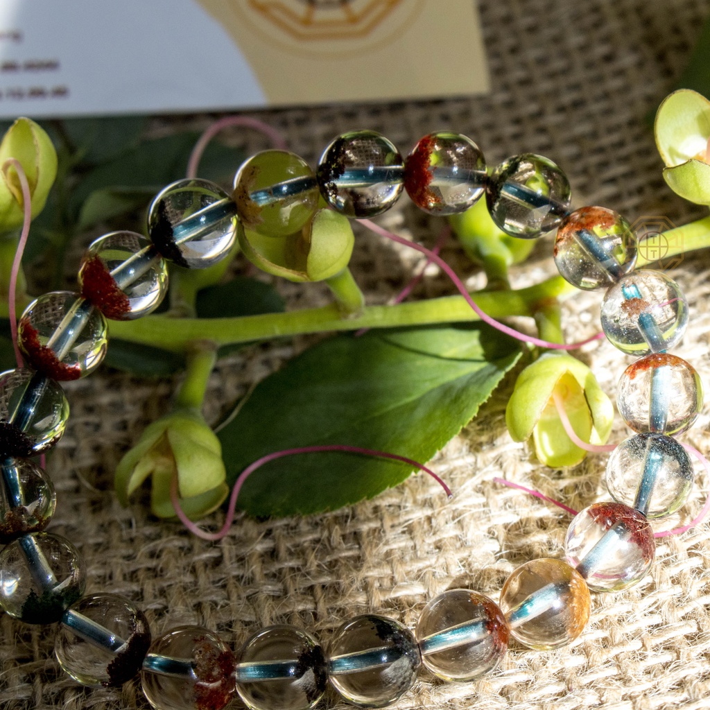 Vòng Tay Phong Thuỷ Đá Ưu Liinh Đa Sắc Tự nhiên [TẶNG HỘP GỖ] nữ mệnh Kim Mộc Thuỷ Hoả Thổ - Phong Thủy Tây Tạng